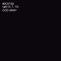 #0C070D - Cod Gray Color Image